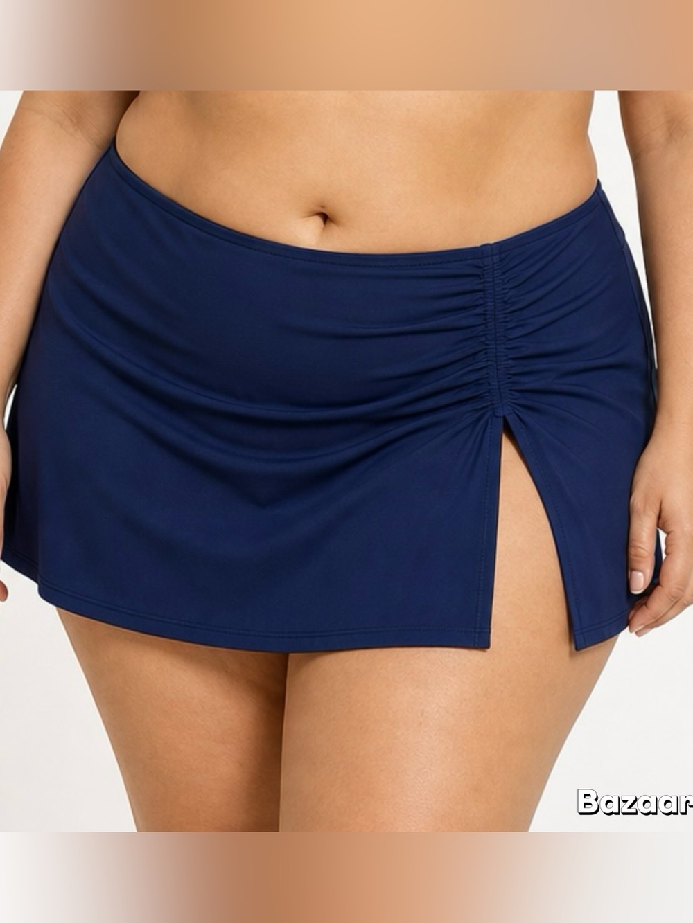 Sz L Navy Blue TUTTI FRUTTI SIDE SLIT SKIRT SWIM BOTTOM